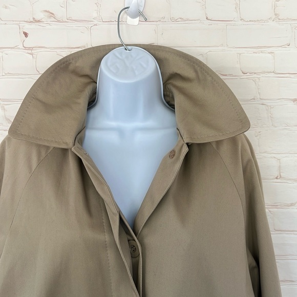 VINTAGE PENDLETON 80’s  tan hoodie trench coat size 12 - Picture 11 of 13